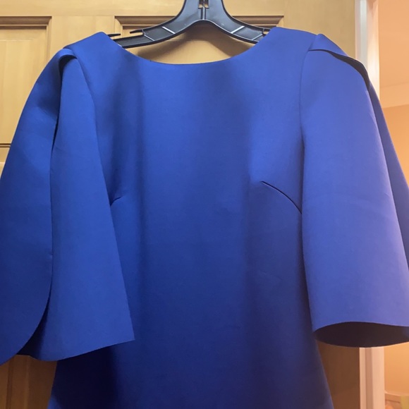 Badgley Mischka indigo scuba gown - Picture 2 of 3